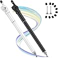MEKO 2 in 1 Stylus Pens for Touchscreens, High Sensitivity & Precision Capacitive Fingertip Stylus for Apple iPad iPhone Tablets All Universal Touchscreen Devices (2 Pack Black/White)
