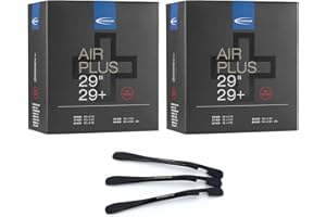 Schwalbe SV19 Air Plus - Juego de 2 mangueras para bicicleta (40 mm, para 29 de 29 pulgadas (54/65-622/635), incluye 3 levantadores de neumáticos MSZweirad