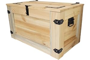 ‎WEECO weeco Maluj drewnianą skrzynię w kolorze samodzielnym, drewniana skrzynia na czterech kółkach, stolik pomocniczy w stylu vintage shabby chic, rozkładana płyta i miejsce do przechowywania