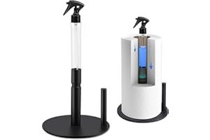 NMM Portarrollos de Cocina con Spray, Portarrollos para Papel de Cocina de Pie de Acero Inoxidable, Antideslizante Organizador Cocina Que se Adapta a Rollos de Papel de la Mayoría de Tamaños