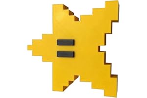 MOSLATE Weihnachtsbaum-Topper, lustiger Pixel-Stern-Weihnachtsbaum-Topper, Retro-Super-Mario-Stern, einzigartiges Design, 3D-Sternform, dekorativer Topper, Stern für Weihnachtsbaum