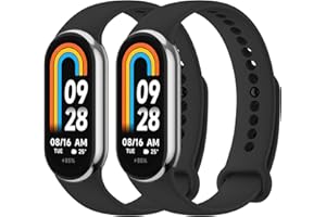 Oumida 2 sztuki bransoletek do Xiaomi Mi Band 8, miękki silikon, oddychający, zapasowy pasek do Xiaomi Mi Band 8