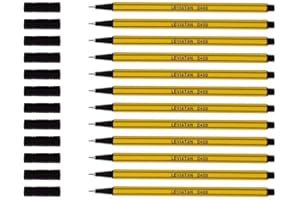 ‎LEVIATAN LEVIATAN D400 Fineliner Schwarz 12 Stück - Feinleiner Stift Bunt Für Den Täglichen Gebrauch Geeignet, Schreib und Schulbedarf - Linienbreite Ca. 0.4 Mm Feinlinerfilzstifte
