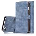 Produktbild iPhone 8 Plus Hülle, Dfly Handyhülle Apple iPhone 8 Plus (2017 Freigegeben) Schutzhülle Tasche mit Kartenfach Aufstellfunktion Magnetverschluss mit Breath Funktion, Blau