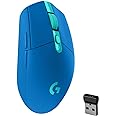 Logitech G305 LIGHTSPEED Wireless Gaming Mouse, HERO 12K Sensor, 12,000 DPI, Lightweight, 6 Programmable Buttons, 250h Battery Life, On-Board Memory, PC/Mac, Blue