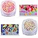 JACKY Black Friday Christmas 12pc Nail Art Pearl Fluorescence Sequins Nail Decals Nail Decoration