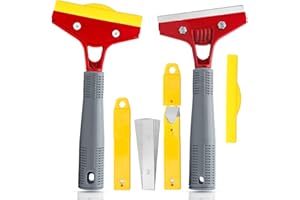 XIANGLONGY 2 Pieces Paint Scraper Tool+ 20 Pieces Replacement Heads, DIY Paint and Adhesive Remover, Heavy Duty Scraper, Easy Removal of Wall Wallpaper, Ceramic Tile Stains, Kitchen Dirt, Small Advertisements