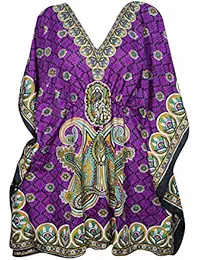 Indiatrendzs Women's Casual Style Free Size Kaftan/ Viscose Daily Wear Comfortable Short Kaftan / Latest Modern Stylish Kaftan Top 54"