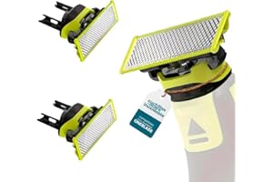 POWAKKA Cuchillas de recambio compatibles con OneBlade – Pack de 2 cuchillas T-Blade para barba y cuerpo – Recambios duraderos para todos los modelos One Blade