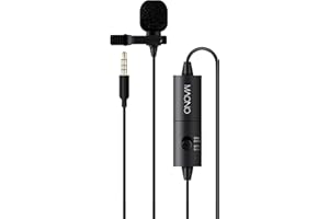 MAONO AU-100 Microphone Lavalier omnidirectionnel à condensateur électret Jack 3,5 mm 4 pôles