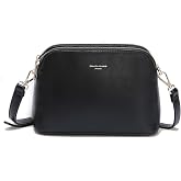 David Jones - Small Shoulder Bag for Women - Chain Handbag with 3 Zippers Compartments - Faux Leather Bag - Phone Wallet Bag City Elegant Fashion