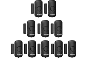 VOXON Alarme Porte et Fenêtre, Alarme de Maison Facile à Installer,Magnetic Window Door Burglar Alarm with 100dB Loud for Kids Safety Home Shop Security（10 unités）