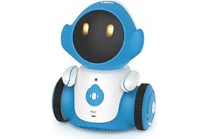 GILOBABY Robot Toys, Rechargeable Smart Talking Robotic for Kids, Intelligent Robot with Voice Controlled Touch Sensor, Dancing, Singing, Recording, Repeat, Gifts for Boys & Girls Age 6-12 (Blue)