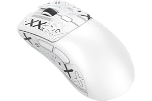 ATTACK SHARK R1 59g Superlight Maus mit Klebeband, PixArt PAW3311 Gaming-Sensor, BT/2,4G kabellose/kabelgebundene Gaming-Maus, 6 einstellbare DPI bis zu 18000, 65 Stunden Akku (weiß)
