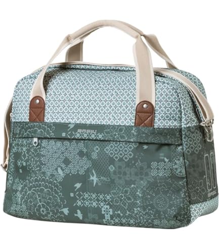 Basil Urban Sac à Vélo Pour Femme - Rouge, 32x13x32 Cm, 17 Litres Avec Fixation LED