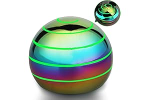 DILABNDA Leuchtender Schreibtisch Kinetic Toy Fidget Spinner für Kinder Erwachsene, Coole optische Täuschungs Gadgets, Metall Gyro Ball zum Stressabbau, Weihnachts Geburtstagsgeschenke (Farbe - grünem Licht)