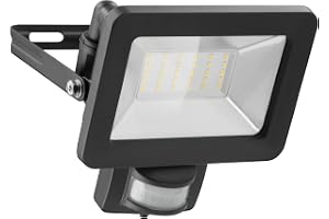 goobay 53881 LED strålkastare rörelsedetektor utomhus 30 W/PIR sensor utomhusstrålkastare IP44/neutralt vitt ljus 2550 lm/LED