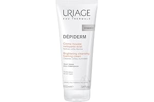 Uriage Depiderm Mousse Detergente Illuminante con Vitamina C Stabilizzata e Niacinamide - Correzione e prevenzione delle macchie scure. La pelle è detersa e luminosa
