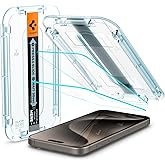 Spigen iPhone 15 Pro Max ile Uyumlu Kolay Kurulum Cam Ekran Koruyucu GLAS.tR EZ Fit HD (2 Adet) Şeffaf - AGL06872 (Spigen TR 