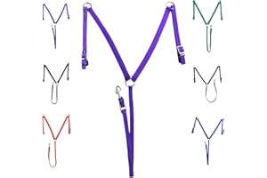 Majestic Ally Collare pettorale imbottito in nylon per cavalli (viola, pieno)