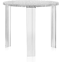 Kartell 08501B4 T-Table Furniture, Gris/Transparent, 60 x 60