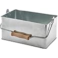 Genware Rectangular Table Caddy Galvanised Steel 24.5x15.5x12.5cm, GSTC2415, Single