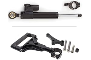 NICEDOLL amortisseur de direction de moto Ensemble complet avec kit de support de montage pour Z1000 2003-2009 2004 2005 2006 2007 2008 / Z750 2003-2013