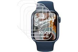 Agedate für Panzerglas für Apple Watch Series 7/8 41mm Schutzfolie, 4 Stück TPU-selbstheilenden Displayschutz für Apple Watch 8 41mm Schutzglas, Displayschutzfolie für iWatch 7 41mm Panzerfolie