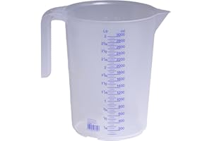 hünersdorff Caraffa graduata da 3.000 ml, PP, 2 scale Manico aperto, trasparente, impilabile