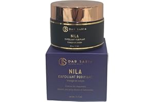DAR SABIA MEILLEUR MASQUE VISAGE NILA GOMMAGE VISAGE POUDRE NILA BIO PURE MASQUE VISAGE FEMME ET HOMME NILA BLEU VISAGE CORPS. EXFOLIANT AU NILA ANTI-TACHES BRUNES VEGAN Flacon verre anti-UV 50 ML