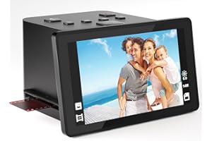 DIGITCONVERT Scanner de film numérique avec grand écran LCD de 5" - Pour photos, diapositives et négatifs - Convertit les négatifs couleur et noir et blanc et diapositives 35 mm, 126, 110 films en JPEG 22 MP