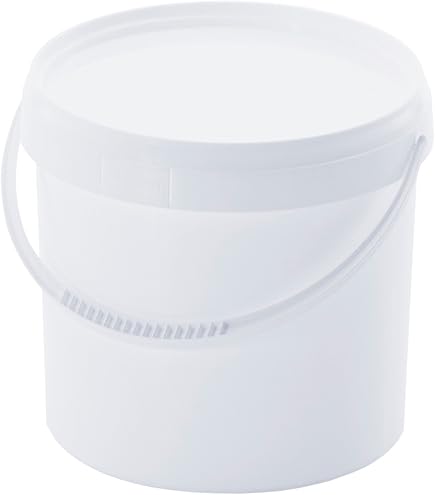 Secchio In Plastica Per Alimenti Da 25 Litri Con Coperchio Trasparente | Contenitore Impilabile Per Farina, Acqua E Scorte, Uso Alimentare