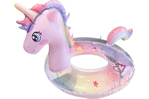 JUNBAOYYDS Flotante de Unicornio, Anillo de Natación, Unicornios Flotador Anillo de Natación PVC, Hinchable Anillo de Natación, Adecuado para la Piscina Playa Verano para Niños y Adultos