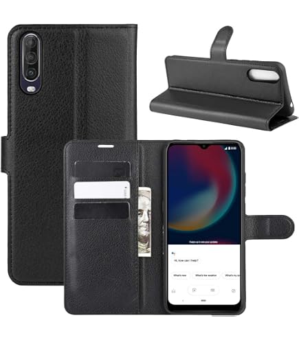 Shantime Custodia Flip Con Finestra Per Wiko View 4 / View 4 Lite – Pelle PU, Chiusura Magnetica, Porta Carte, Supporto – Protezione Antiurto