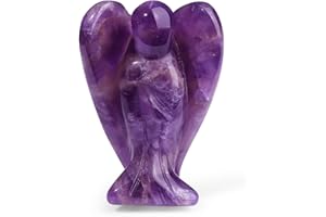 ‎XIANNVXI XIANNVXI Schutzengel Geschenk Amethyst Engel Figur Heilung Kristall Edelsteine Poliert Steine Statue Reiki Angel Schutzengel Figur