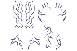 GENERIC Temporary Tattoos, Tattoos Cosplay Stickers, Movie Anime Purple Temporary Tattoos Dance Cosplay, Party Makeup, Dance, Music Festivals