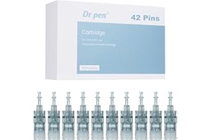 BESTAUTY Dr. pen Ultima M8/M7S kartridże 42 piny – 10 sztuk do blizn potrądzikowych, rozstępów, plam, usuwania zmarszczek i pielęgnacji skóry – autentyczne wkłady Dr pen (10 sztuk, 42 piny do M8/M7S)