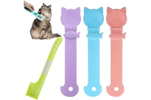 Xinjoduz Łyżki do karmy dla kotów, 4 sztuki, łyżki do wyciskania dla kotów, łyżki do dozowania karmy dla zwierząt domowych, łyżki dla psów, kotów, zwierząt domowych