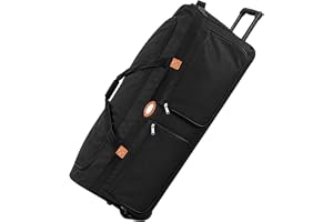 Stor resväska med hjul 90 cm lättviktig 900D ultra stark nylon - stor kapacitet, huvudfack + fickor med dragkedja, handtag, t