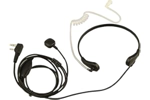 Jopto Walkie Talkie - Auricular de 2 Pines, Micrófono de Garganta, Manos Libres, Tubo Acústico para Dedos, PTT, Interfono, Compatible con Radio de 2 Vías RT24 RT27 RT22 RT28 RT617 RT618