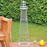 Leuchtturm-Garten-Deko 100 Cm, Feuerverzinkt – Maritimes Highlight Für Vorgarten, Terrasse & Balkon