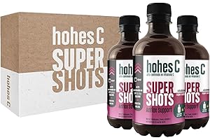 hohes C Super Shots Antiox Bebida vitamínica antioxidante con Zumo de Frutos Rojos Vitamina C, D y Selenio Pack 3 x 330ml