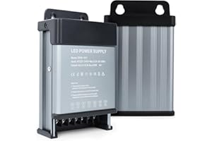 KSIBNW Transformador 220V a 24V 200W, Fuente de Alimentación Exterior Impermeable IP44 LED Driver Conmutada Fuente Alimentación de Voltaje Constante Driver de Bajo Voltaje para Tira LED