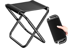 GUADOR Tabouret Pliant Portable Tabouret Pliant Camping Mini Outdoor Tabouret Pliable avec Sac De Rangement pour Métro La Pêche Beach Garden Tabouret Pliant pour Un Rangement Facile Tabouret Pliant (XL)