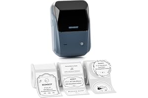 NIIMBOT B1 Etiqueteuse Autocollante, Imprimante d'étiquettes Thermiques pour Le Bureau, la Maison, l'entreprise, Machine à étiqueter avec 3 Rouleaux de Larges Étiquettes