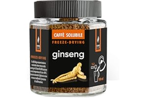 King Cup - 1 Tarro de 50gr de Café Ginseng, Café Aromatizado con Ginseng Instantáneo con Extra Solubilidad, Ideal para Desayunos, Brunch, Iced Coffee, Sin Gluten, Vegano