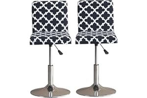 ZZDZW Coprisedia da Bar 2/4/6 Pezzi Coprisgabello da Bancone da Pub Coprisgabelli Cucina con Schienale, Fodere Antipolvere Lavabili Elastiche per La Cucina della Sala da Pranzo Copertura Sgabello da Bar ( C