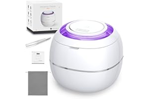 JVISION Ultrasonic Retainer Cleaner, 42kHz Ultrasonic Tooth Cleaner with Visible Window and Two Modes, 180ML Ultrasonic UV Cleaner Machine for Retainer, Dentures, Mouth Guard, Aligner