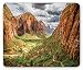 Produktbild National Parks Mouse Pad, Utah Plateau Mojave Desert Southwest Erosion Native Aztec Artistic Print, Standard Size Rectangle Non-Slip Rubber Mousepad, Brown Green 9.8 X 11.8 inch