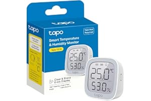 Tapo Moniteur de température et d'humidité connecté T315, avec écran E-Ink 2,7", capteur suisse de haute précision, économie d'énergie, durée de vie de la batterie jusqu'à 2 an, Tapo Hub requis